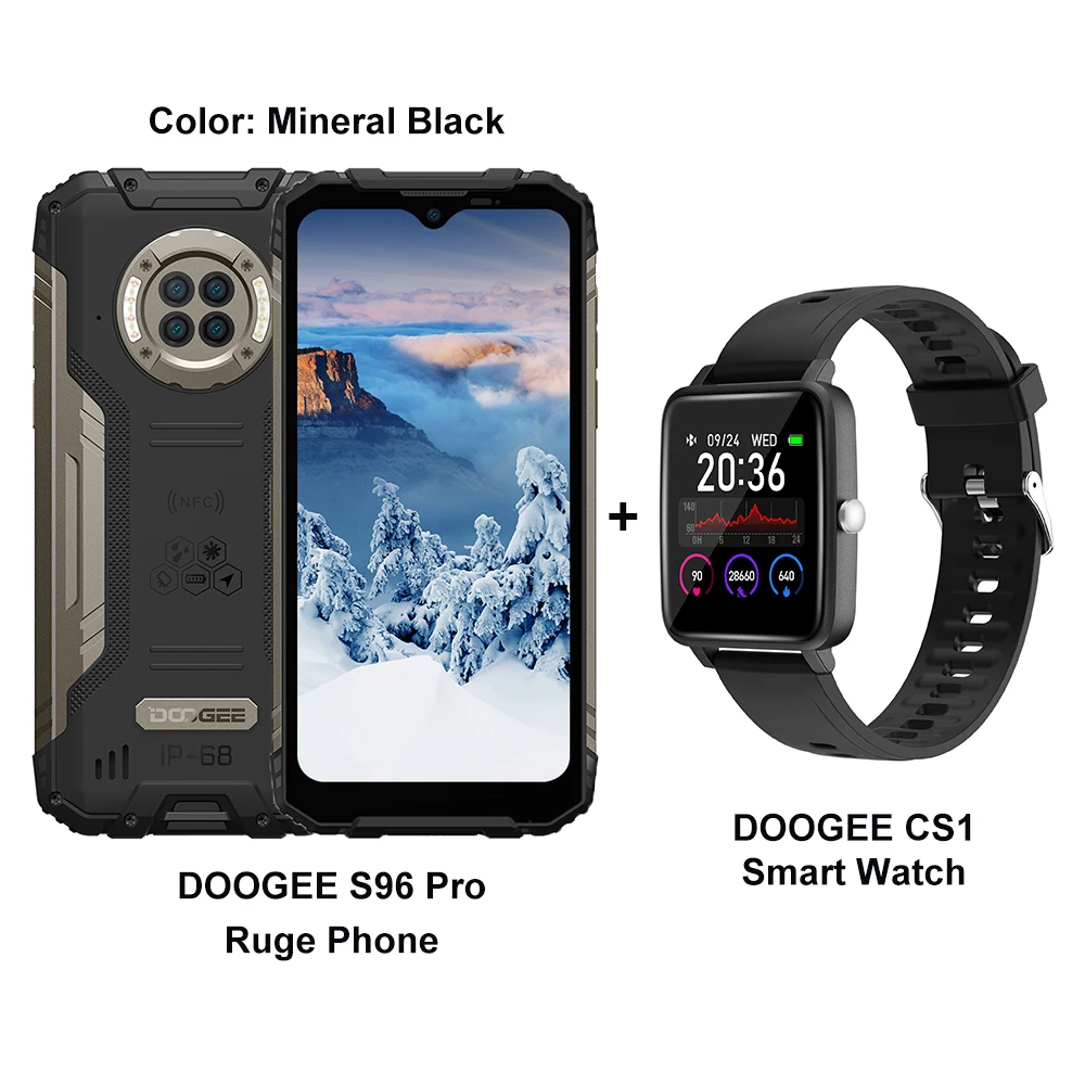 gaming ram Doogee S96 Pro IP68 Waterproof Rugged Smartphone Helio G90 Octa Core 8GB+128GB Infrared Night Vision 6350mAh Mobile Phone NFC laptop 8gb ram 8GB RAM
