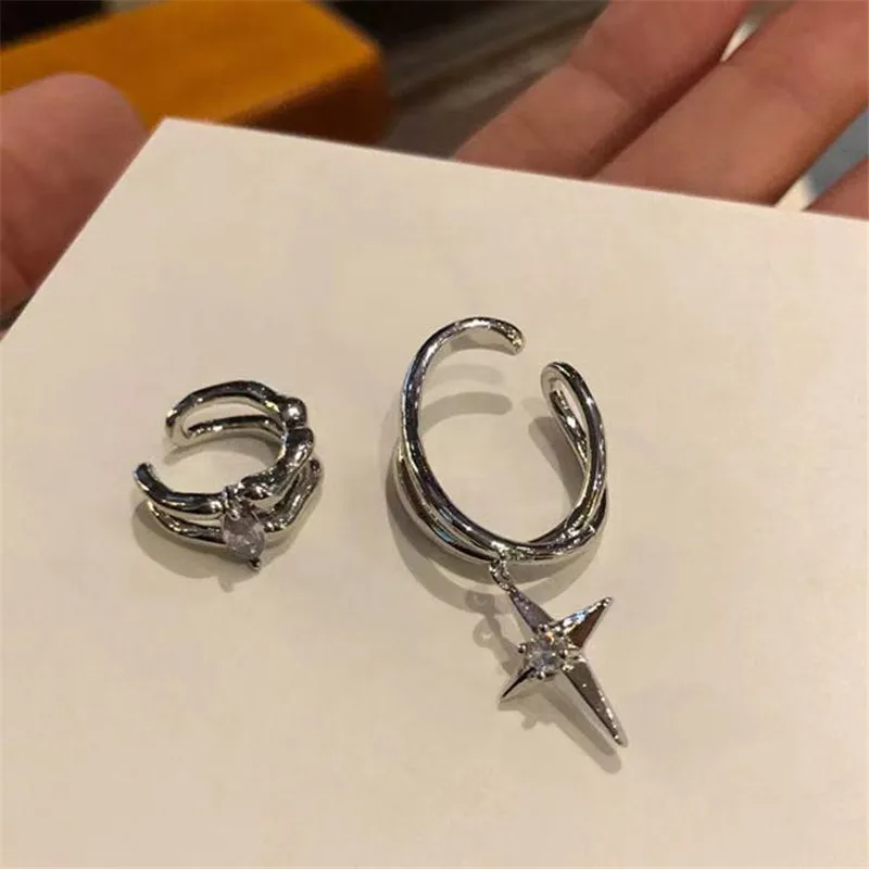 Personality Star Clip Earrings For Women Fashion Simple Cartilage No Piercing Ear Cuff Adjustable Jewelry Gift ear clip earrings,clip earrings,ear clip,ear accessories