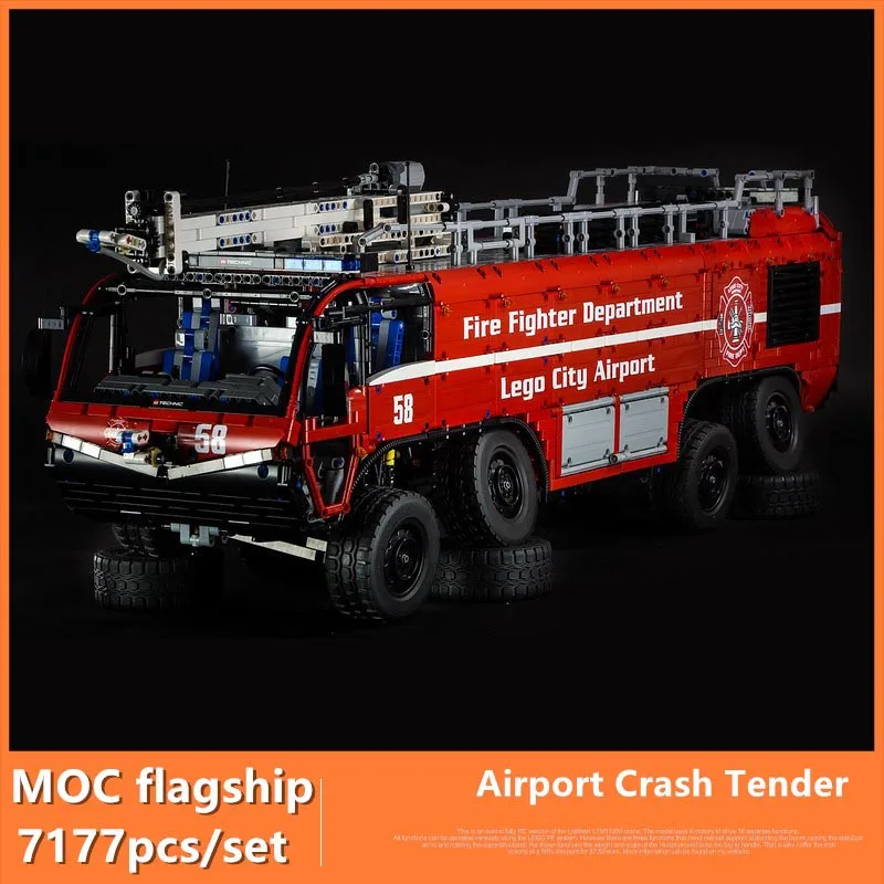 MOC флагманский пожарный MOC-4446 крах аэропорта тендер лодка Строительные блоки Кран город пожарный Кирпичи Детские игрушки - Цвет: moc-4446 a
