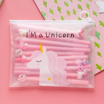 

20PCS Sweet Cartoon Pink Unicorn Gel Pen Writting Pens Plastic Material Escolar Kawaii Staitonery Paperlaria School Supplies