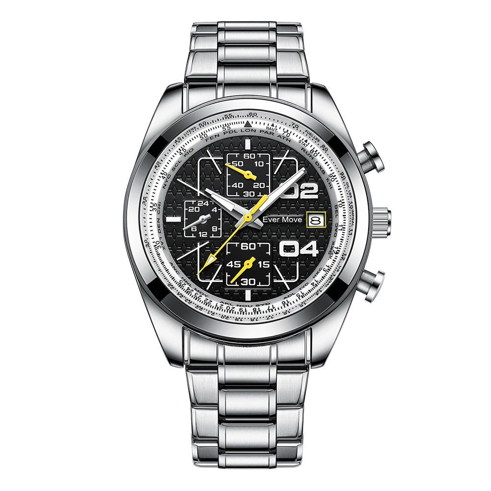2022 Ever Move New Best-Selling Multifunctional Timing Business Sports Waterproof Men's Quartz Electronic Watch