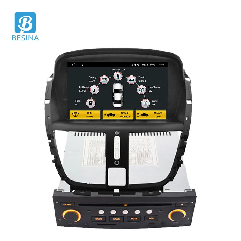 Best Besina 1 Din Android 9.0 Car DVD Player For Peugeot 207 207CC 2007 2008 2009 2010 2011 2012 2013 2014 GPS Wifi Multimedia 4