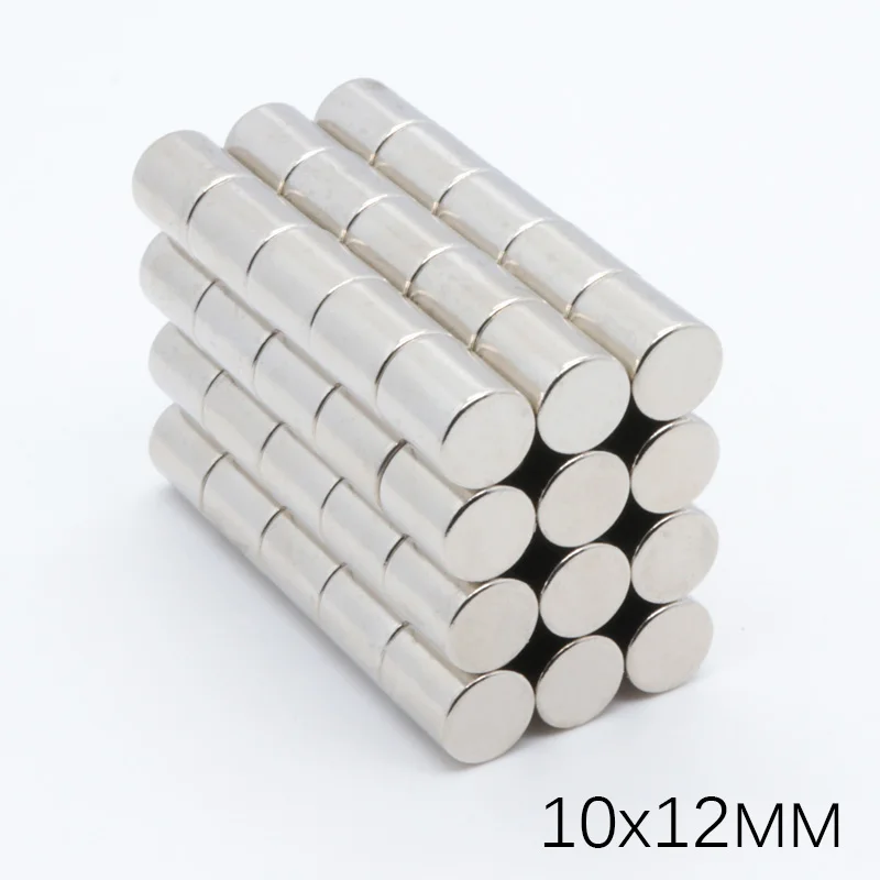 5 шт 10x12 мм N35 NdFeB супер сильный Круглые неодимовые магниты Craft редкоземельных мощный магнит 10*10 мм рекламный магнит