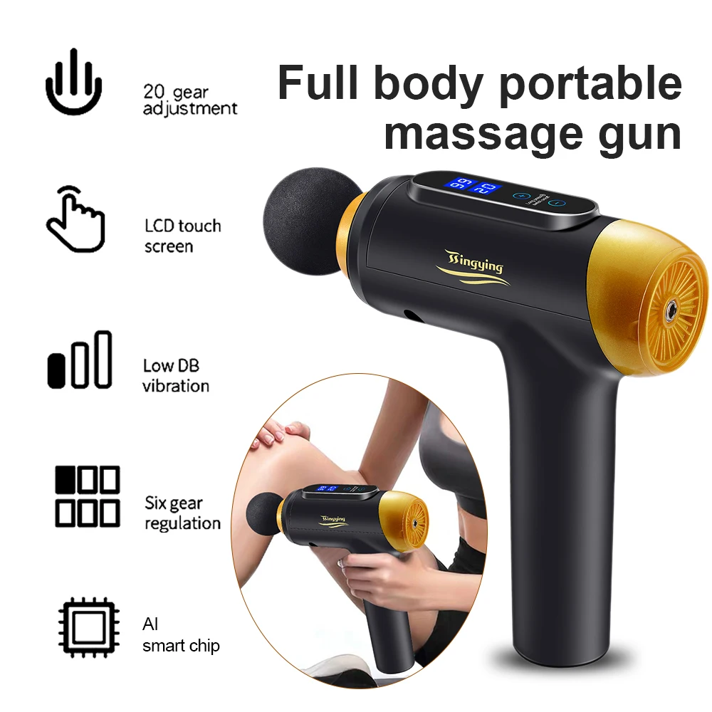 Buy Massage Gun Muscle Relaxation Massager Vibration Fascial Gun Fitness Equipment Noise Reduction Design Massage For Male Female Online In Indonesia 4001278762989