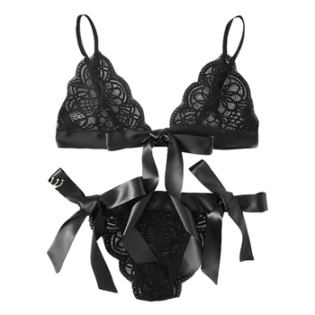 

Christmas Flirt Sexy Lingerie Sexy Lingerie Bow Lace Three Point Valentine's Day Sexy Set Exotic Set New
