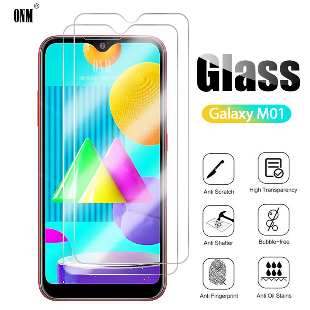 10 шт. закаленное стекло для Samsung Galaxy M01 Защитная пленка экрана 5 7 SM M015F M015G|Защитные