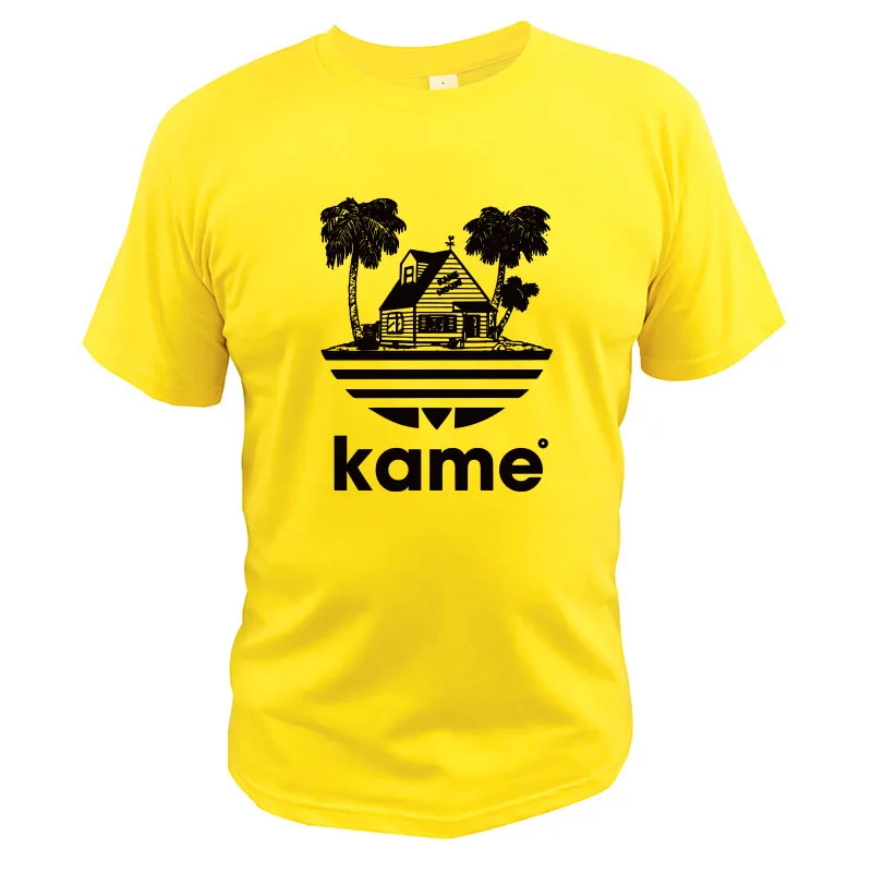 Цвет: желтый MAME House футболка Kamehameha, европейский размер, Повседневная футболка с цифровым принтом, топы, повседневные топы, Dragon Ball Z, футболка - Цвет: Цвет: желтый