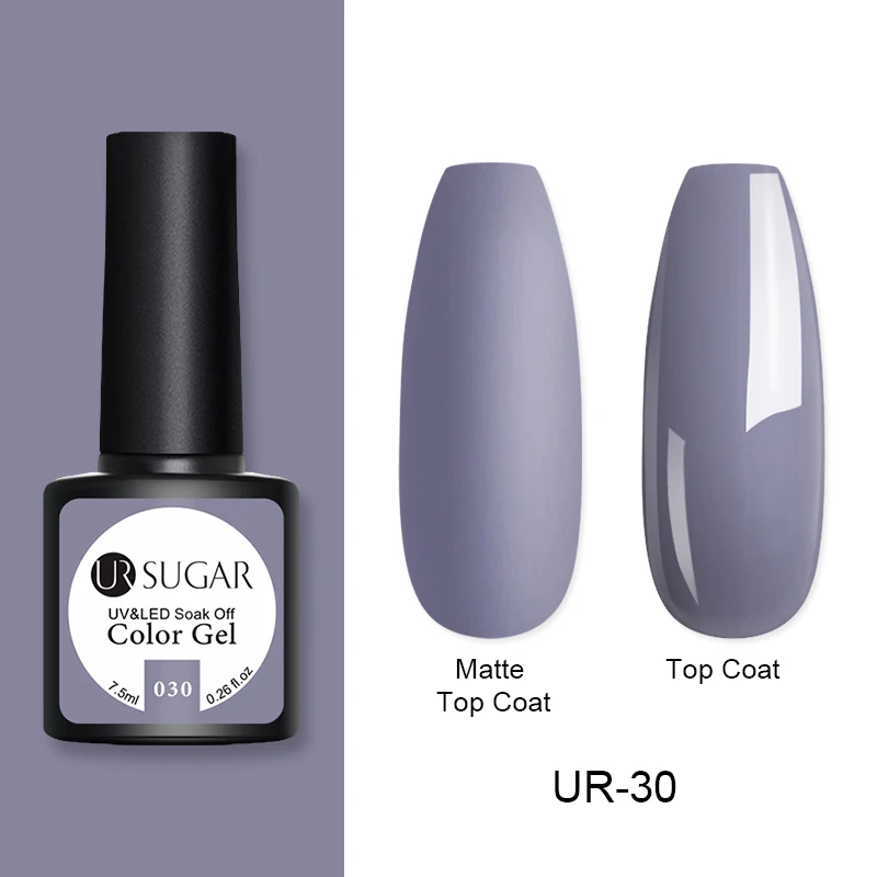 UR-30 Ur Sugar матовый УФ-гель для ногтей 7,5 мл осенний цвет для ногтей матовое верхнее покрытие Базовое покрытие впитывающийся Гель-лак для ногтей лак для маникюра - Цвет: UR-30