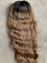 La onda del cuerpo de la peluca con malla frontal 13x4 cabello humano peluca con malla frontal s 1B 30 onda del cuerpo Ombre peluca con malla frontal 4x4 pelucas humanas Pre arrancado