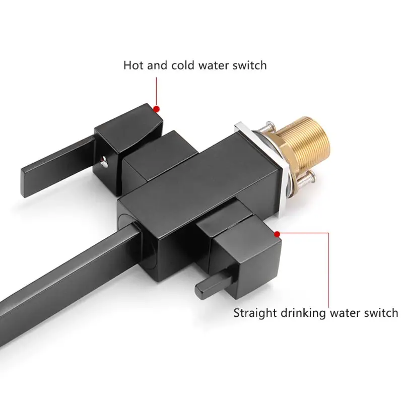 

Copper Three-in-One Water Purifier Faucet Kitchen Sink Net Faucet Rotating Straight Drinking Fountains Pure Water Home Square 36