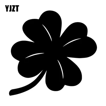 

YJZT 15X14.5CM 4 LEAF CLOVER Lucky Bumper Window Decoration Car Stickers Decals C25-1346