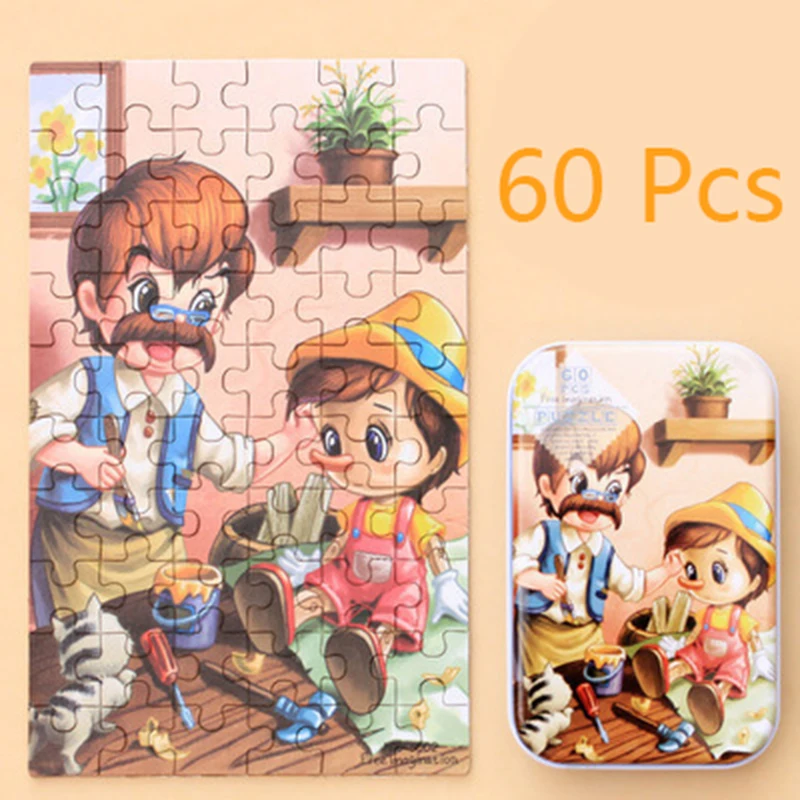 60 шт. деревянные игрушки-пазлы для детей 2-4 лет | Игрушки и хобби
