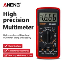 ANENG DT9205A-multimètre numérique, testeur de transistors AC/DC électrique, compteur de Test NCV professionnel analogique à portée automatique