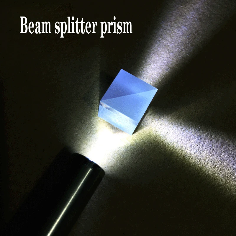 Beam splitting prism 5:5 Beamsplitter Ratio Transflective K9 Cube Prism Optical Glass Prism 20/30/40/50mm optical prisms photography prism