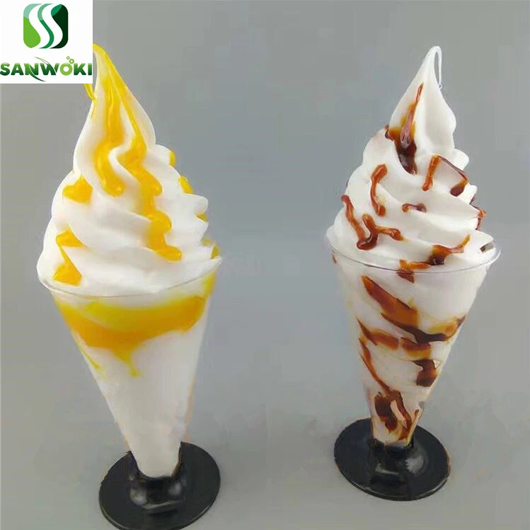 Simulation Food Model Fake Mango Sundae Props Ice Cream Model Artificial Fruit Smoothie Cup Model Sundae Model For Decoration Waffle Makers Aliexpress