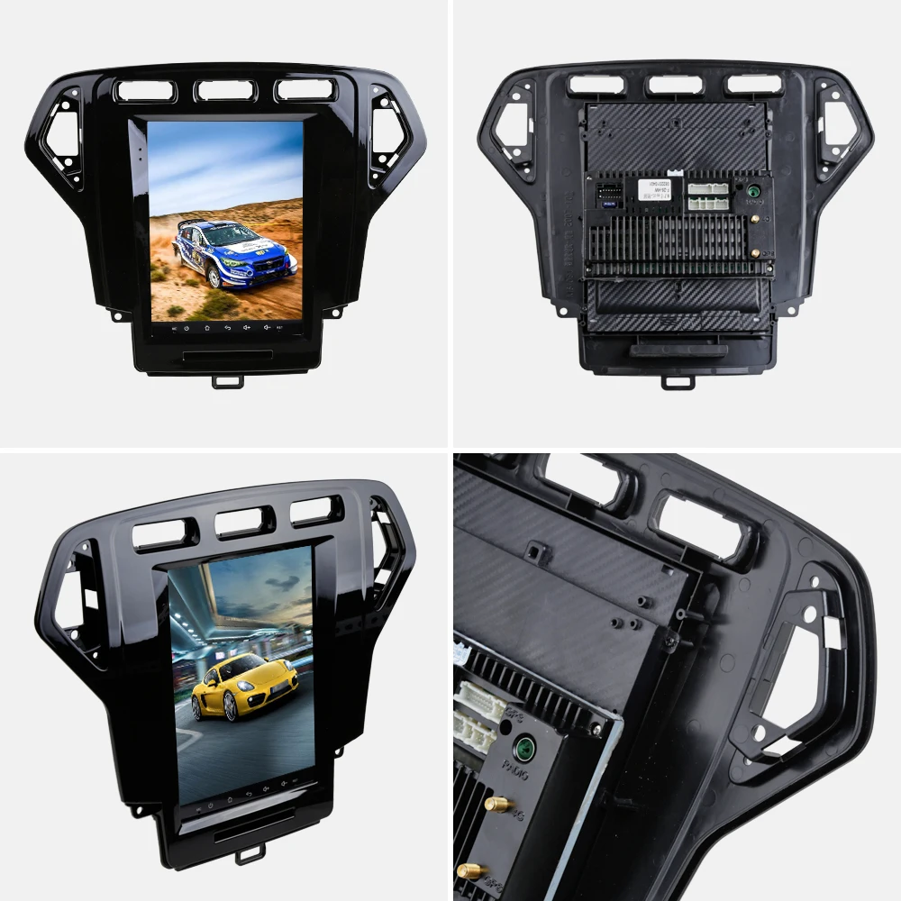 Best Sinosmart 9.7 inch 2 Din Tesla Style Vertical HD screen Android 8.1 Car Navigation GPS Radio for Ford Mondeo 2007-2010 2