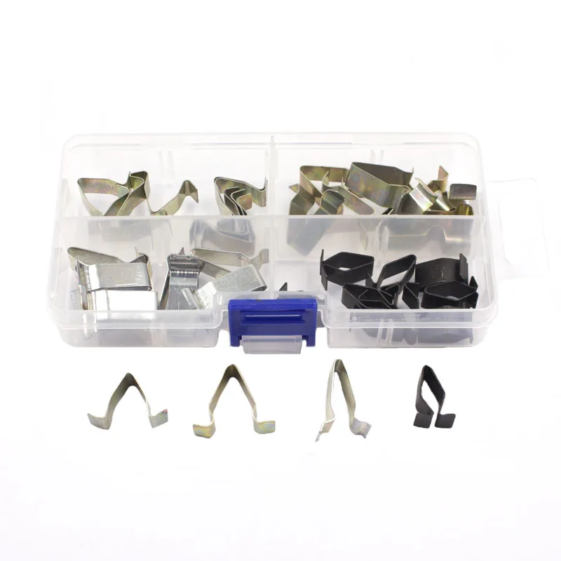 

40Pcs Front Car SUV Interior Dashboard Panel Trim Clips U Type Fixed Metal Rivet