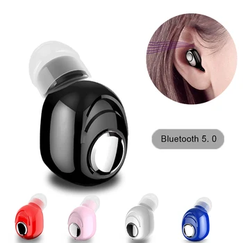 

Mini Wireless Bluetooth Earphone V5.0 Stereo in-ear Headset with Mic Sports Running Earbuds Earphones For Android IOS All Phones