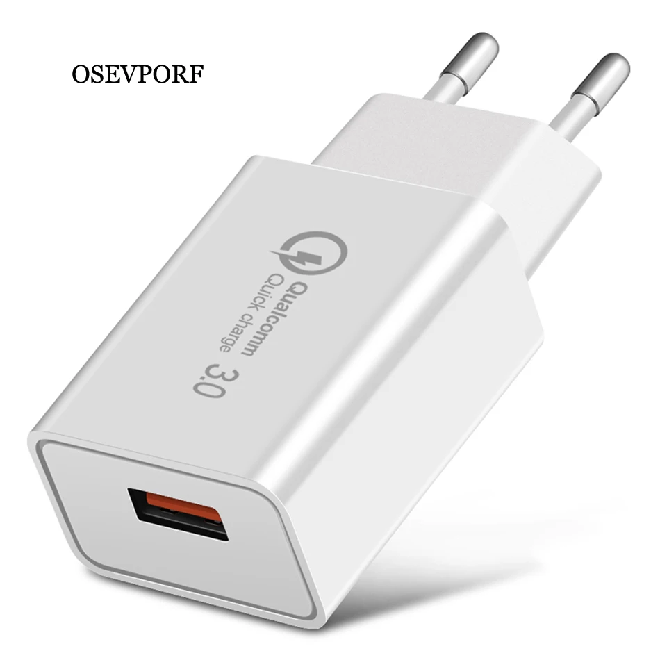 Быстрое зарядное устройство EU 5 V/3A QC 3,0 USB зарядное устройство Быстродействующее зарядное устройство кабель для iPhone X 7 11 samsung S10 huawei Xiaomi Android