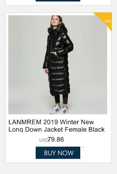 LANMREM Autumn And Winter New Products Fashion Color Matching High-end Slim Thick Long Down Jacket Women PB204