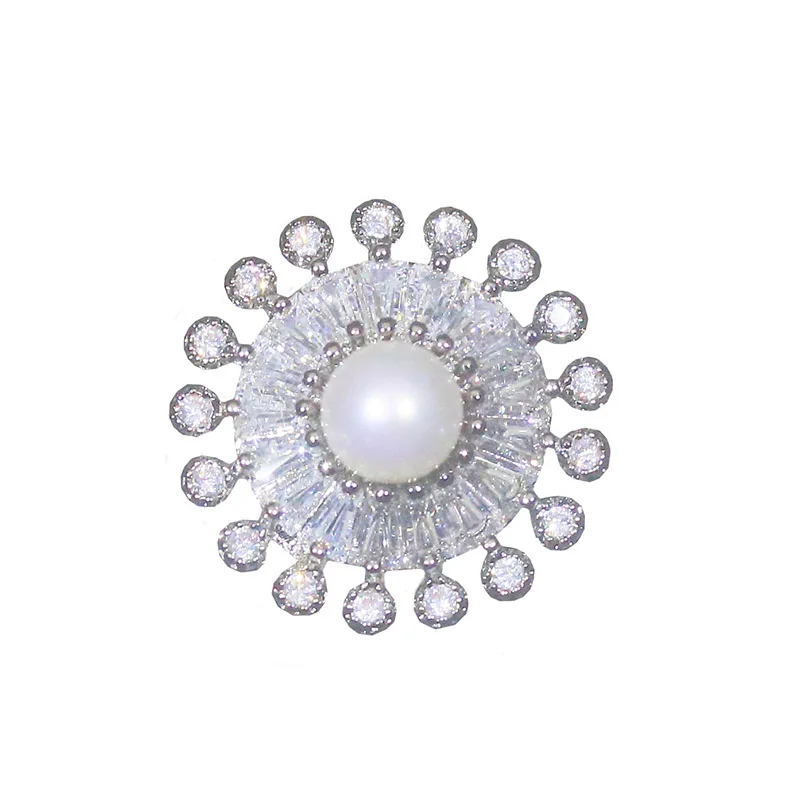 

Advanced rhinestone crystal bling-bling Zircon copper base pearl gread large button for Fur coat dress coat size:17/23mm