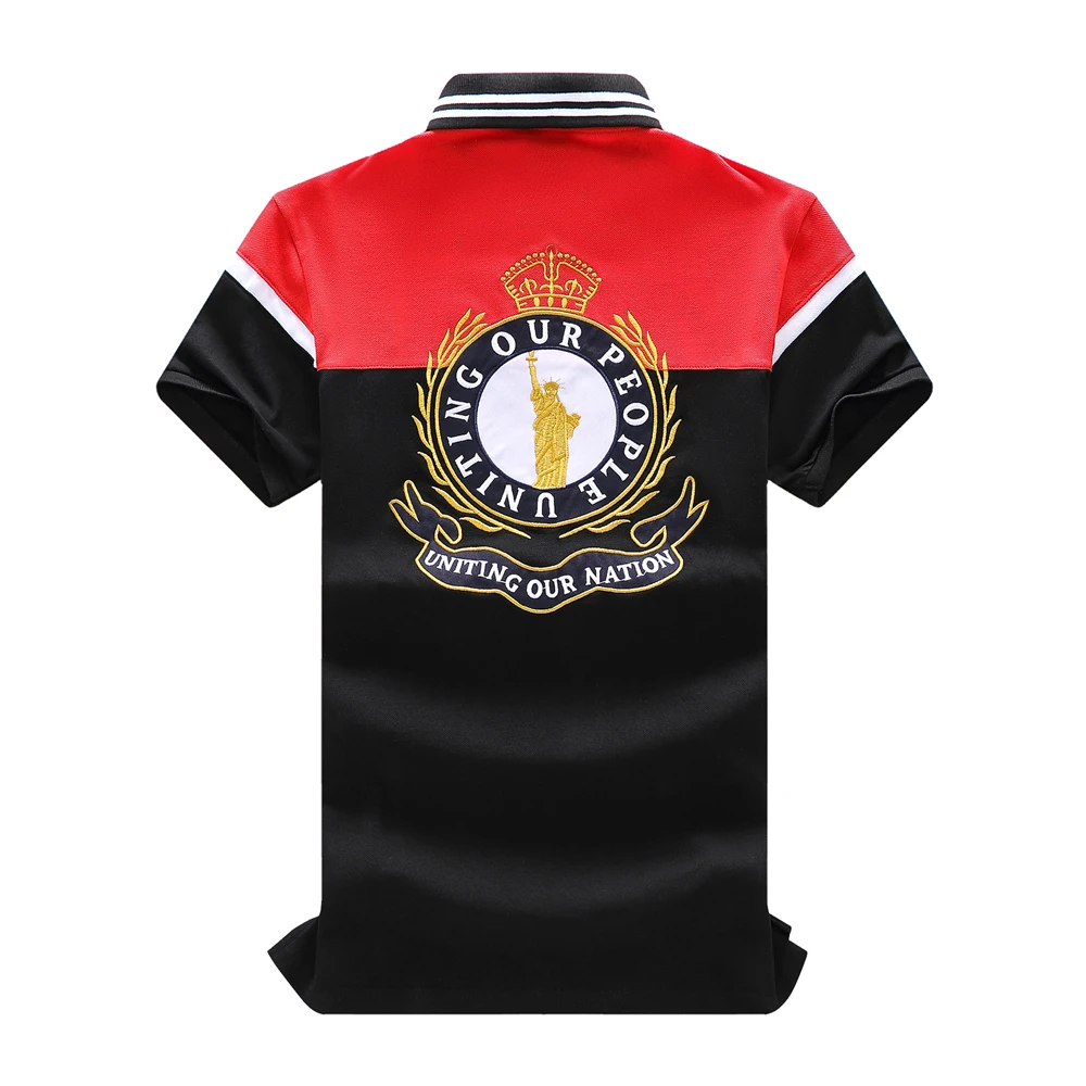 Новая спортивная Роскошная Модная хлопковая дышащая рубашка-поло с отворотом и