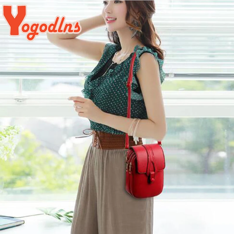 Simple Shoulder Bag for Women PU Leather Crossbody Bag Multi-layer Messenger Handbag and Purse Flap Phone Bag Bolsa sac