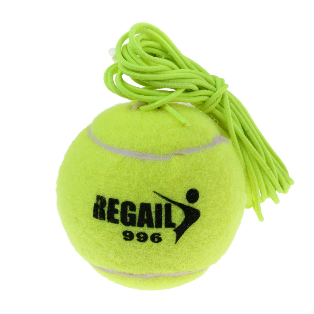 Portable Elastic Tennis Ball With String For Tennis Trainer, Green