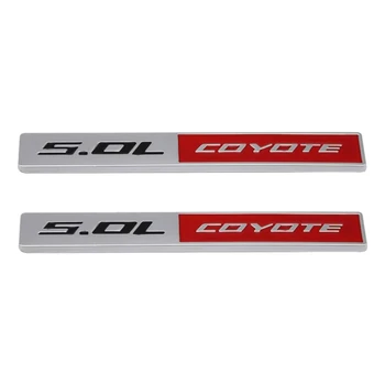 

5.0L Coyote Emblems for Ford Mustang F150 5.7 Inch Long 3D Plastic Trim Fender Hook Trunk Badge Decal Stickers