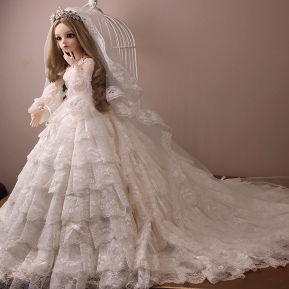EVA BJD 1/3, BJD невесты, кукла, Дамская белая ручная работа, макияж 24 дюйма, 60 см+ стеклянные глаза+ аксессуары, парики, одежда, обувь, свадебный подарок