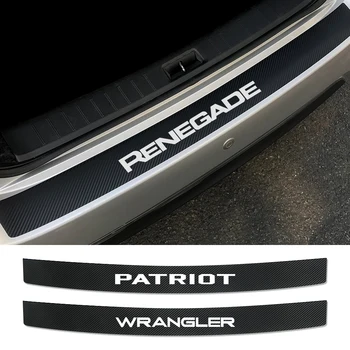 

Car Rear Bumper Carbon Protector Stickers For Jeep Renegade Wrangler JK Rubicon Cherokee Patriot Trail Hawk Compass Accessories