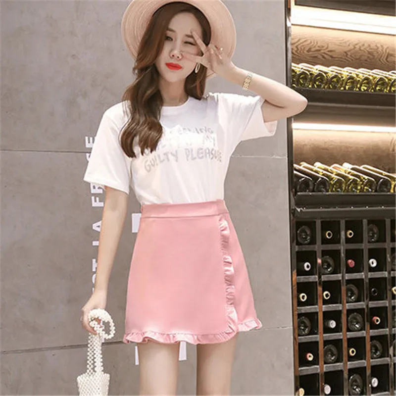 

Women's skirts 2019 new skirts womens Korean version of irregular elegant skirt short skirt female net red envelope hip