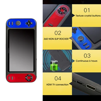 

7inch 2 People E-book Reading Support TF Card Home Portable Retro Handheld Player 8 Simulators Game Console Non Slip For PSP3000