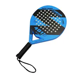 New 1pc Padel Tennis Racket Carbon Fiber Grit Face Eva Memory Foam Core Paddle Outdoor Sport Professional Adult Play  Game