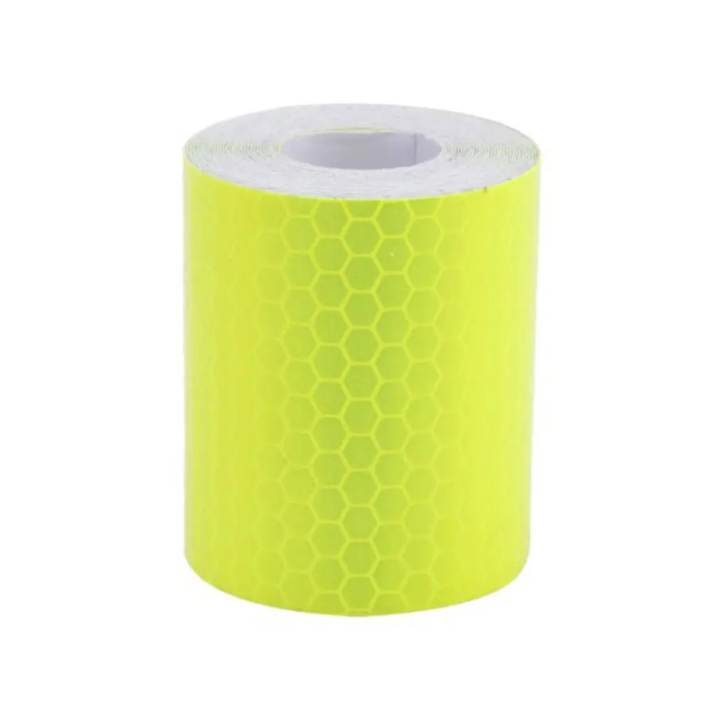DSYCAR 1Roll 5cm300cm Auto Car Reflective Adhesive Reflector Tape Safety Caution Warning Sticker for Cars Truck Trailers RV's - Название цвета: Fluorescent green