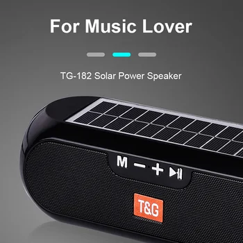 

TG182 Bluetooth Speaker Portable Speaker Wireless 3D Stereo Music Box Solar Power Bank Boom Box MP3 Loudspeaker Outdoor Speakers