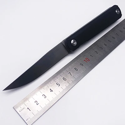 G10-BLACK Kwaiken 9Cr8Mov Лезвие сталь/G10 Ручка Флиппер складной нож шарикоподшипник Охотничий Тактический боевой карманный нож кемпинг EDC инструменты - Цвет: G10-BLACK
