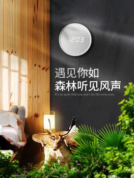 

Nordic Silent Wall Clock Modern Design Wood Digital Creative Wall Clock Kids Living Room Zegar Scienny Simple Wall Design JJ60WC