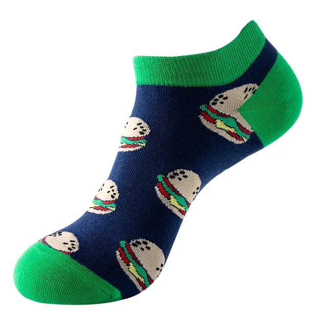 20 Colors New Fruit Short Socks Men and Women Spring and Summer Thin Boat Socks Trend Pineapple Apple Sushi Avocado Watermelon C20