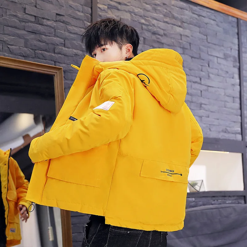 Winter New Style Store Owner-Style Hooded Sporty Loose Cotton Overcoat Men's
