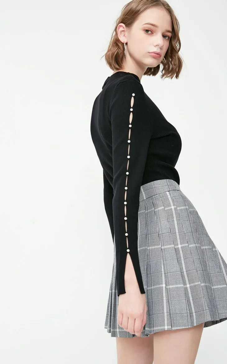 Vero Moda женский базовый приталенный свитер с искусственным жемчугом | 319124528