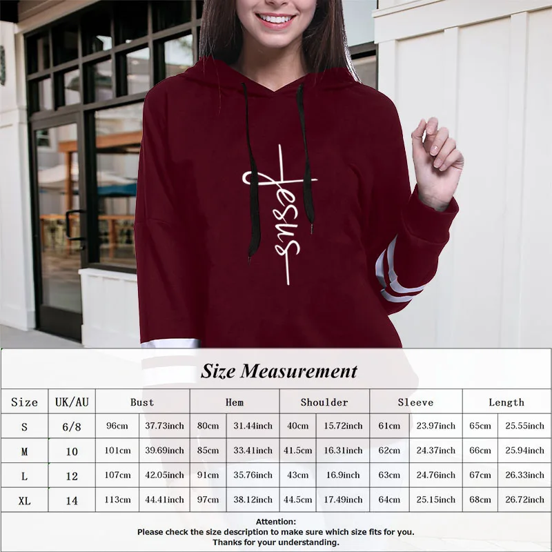 Sudaderas de mujer JESUS Christian Рождественский Свитшот женская уличная Толстовка Harajuku с