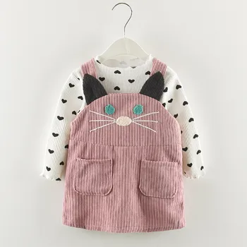 

Baby Girls Dresses Newborn Girl Clothes Autumn Long Sleeves 1 Year Birthday Dress Cartoon Girl Outfits Set Children Dresses