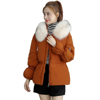 

2020 new winter down cotton jacket women long coat parkas thickening Female Warm Clothes Rabbit fur collar down jacket RT13
