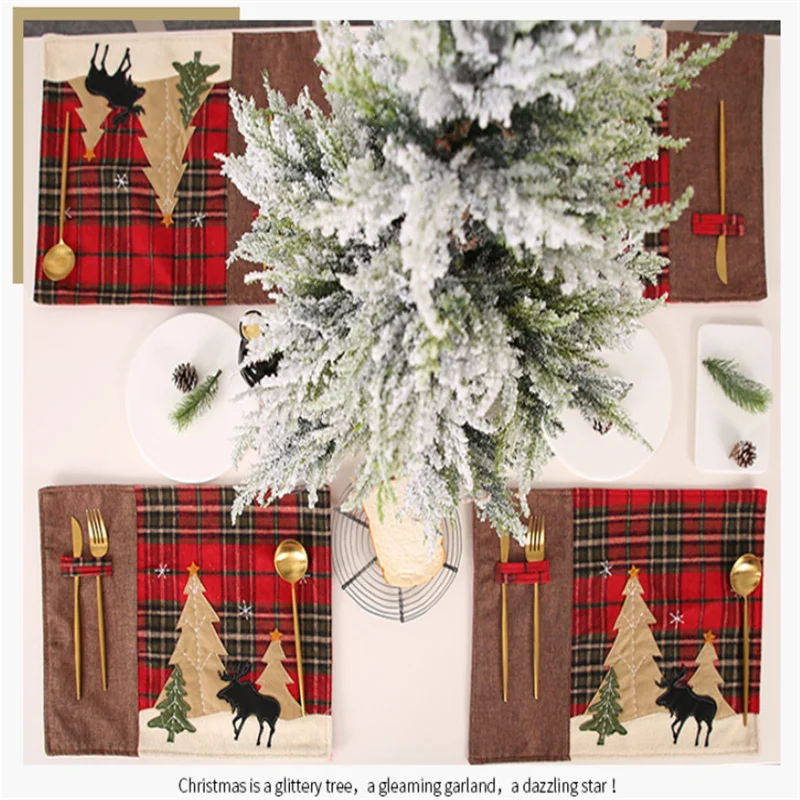New Christmas Decorations Christmas Tablecloths High-quality Cloth Placemats Insulation Cloth Matsdining TableNew Year Gifts New Christmas Decorations Christmas Tablecloths High-quality Cloth Placemats Insulation Cloth Matsdining TableNew Year Gifts