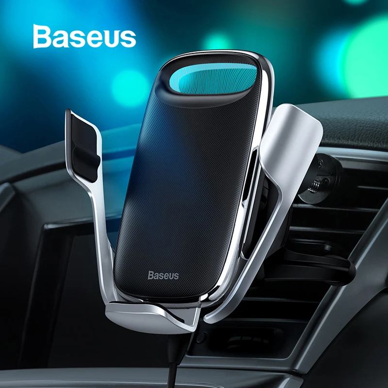 Preise Baseus 15W Qi Drahtlose Auto Ladegerät Telefon Halter für iPhone Samsung QC 3,0 Drahtlose Lade Air Vent Halterung Mobile halter Stehen