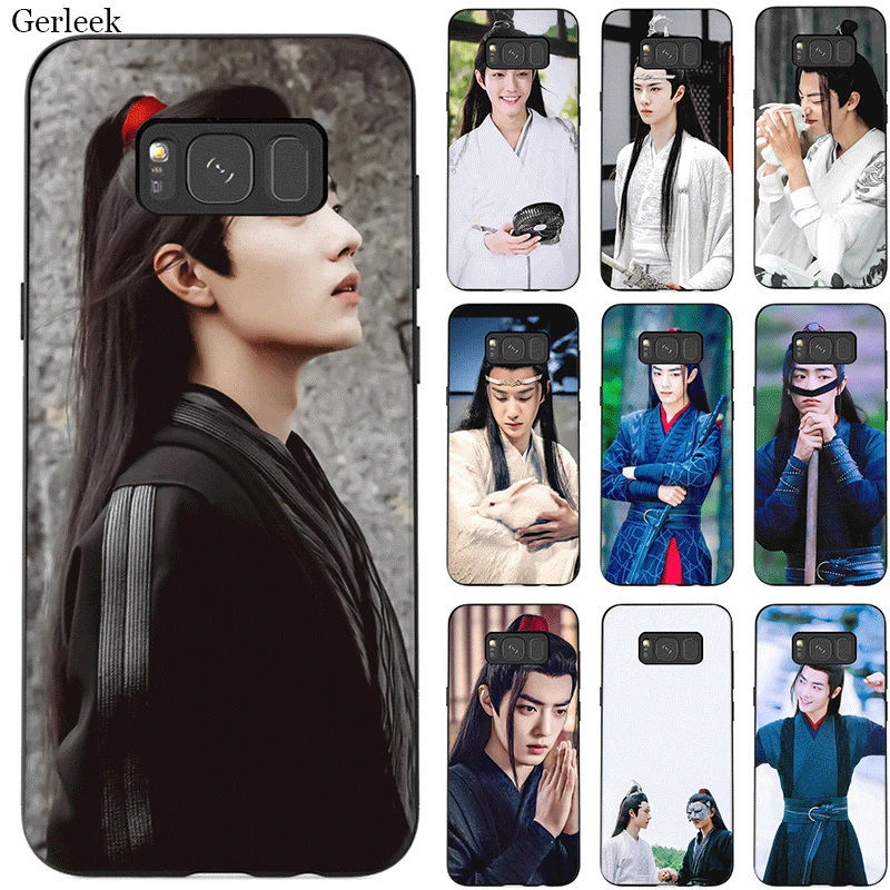 Phone Case for Samsung M10 M20 M30 M40 S6 S7 Edge S9 S8 S10 S10E Plus Note 8 9 10 The Untamed Xiao Zhan Black Cute |