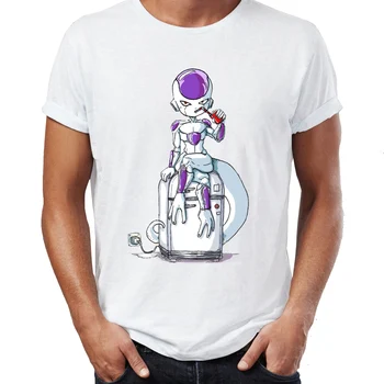 

Men's T Shirt Freezer on a Freezer Dragon Ball Z Funny Awesome Mens Tshirt Hip Hop Streetwear New Arrival Male Clothes