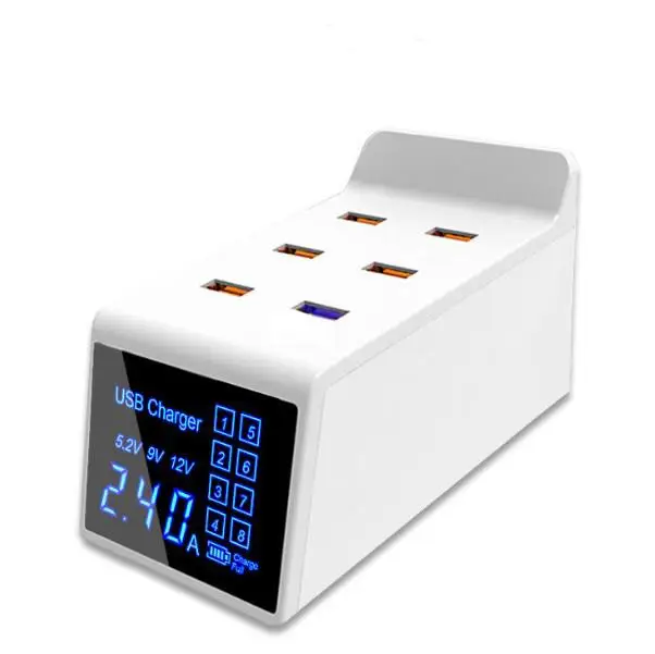 6 портов, мульти USB зарядное устройство, быстрая зарядка 3,0 FC3.0, несколько USB силовых лент, быстрая зарядная станция, настольное USB зарядное устройство, штепсельная вилка EU, US, UK