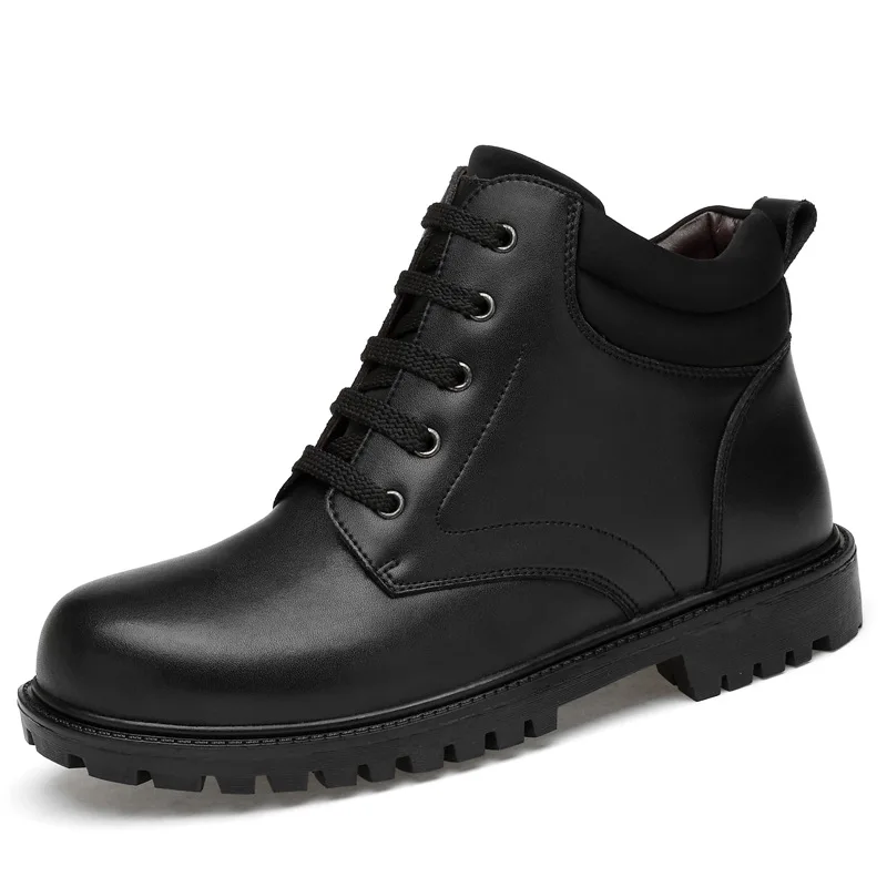 

Winter plus Velvet Mid-top Men's Boot Warm Workwear High Cotton-padded Shoes Martin Boots Men's Casual Boots 38-47